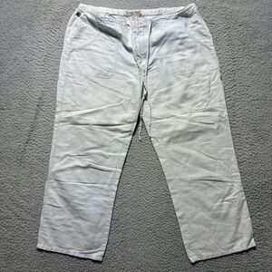 Ralph Lauren Jeans Co Pants Blue Linen Blend High Rise Straight Womens‎ Size M